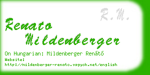 renato mildenberger business card